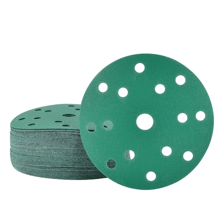 Legit Grit 6 inch Sand paper Disc, 15-Hole, 150 Grit, 50PK LG6-15150-50